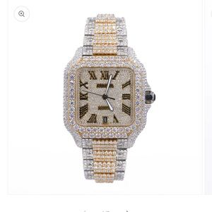 CS Two Tone 41MM Moissanite Diamond Watch 20CT